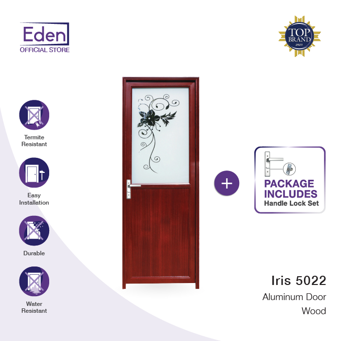 PINTU EDEN IRIS ALMUNIUM 5022 WOOD KANAN